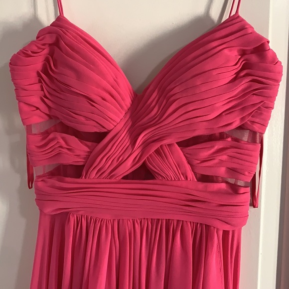 Pink cut out high low formal dress - Picture 5 of 13